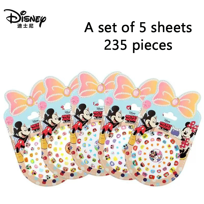 ملصقات أظافر ديزني للأطفال فروزن الأميرة إلسا مينيمي ميكي دمى ملصقات كرتونية ألعاب بنات هدايا عيد الميلاد #4