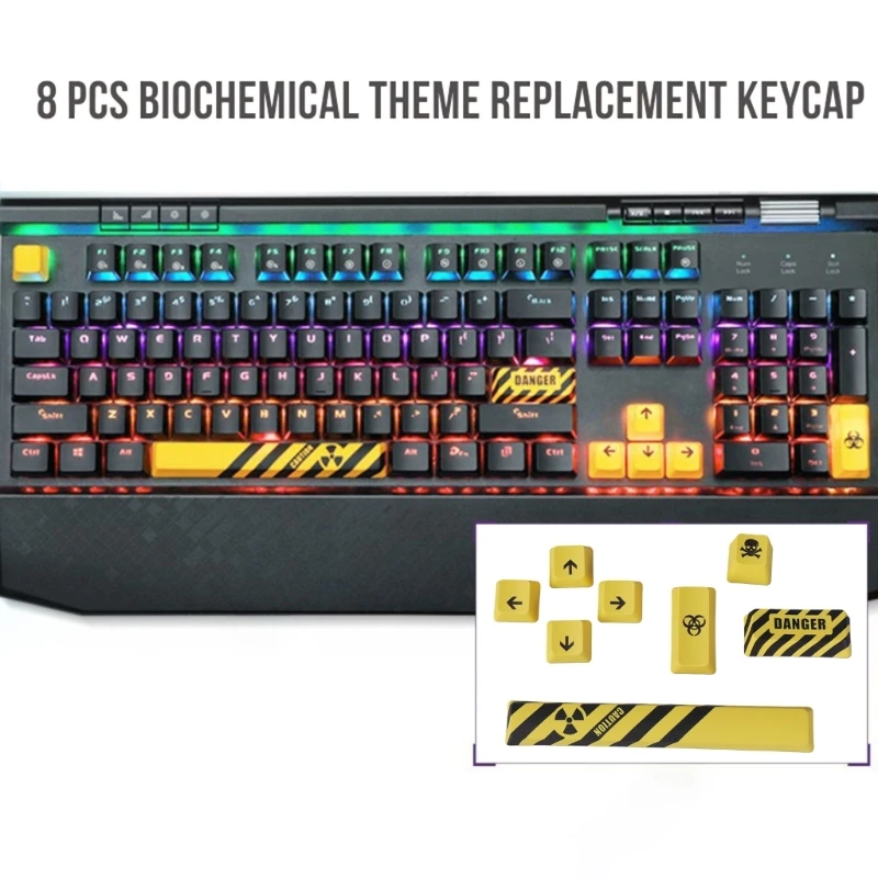 

8Pcs Keycaps Space Enter Directions OEM Height Keycap 1.25U 10mm DyeSUB Personality Keycap For Mechanical Keyboards