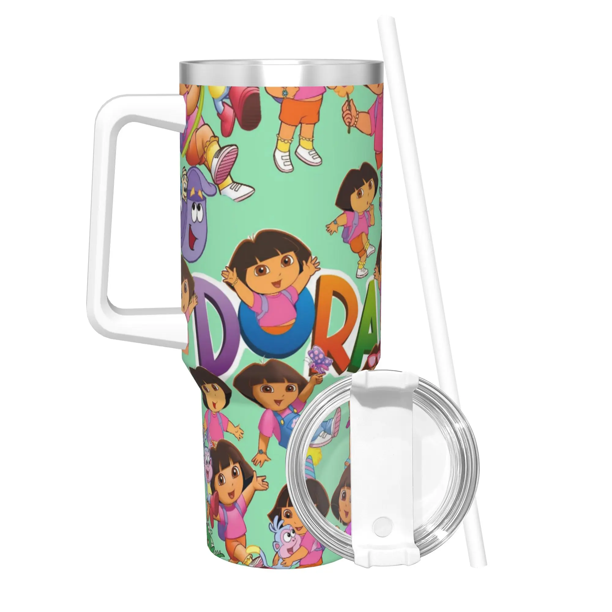 D-Doras The Explorers 40oz Tumbler Stainless Steel Double Wall Vacuum Insulated  Tumblers Cup With Straw