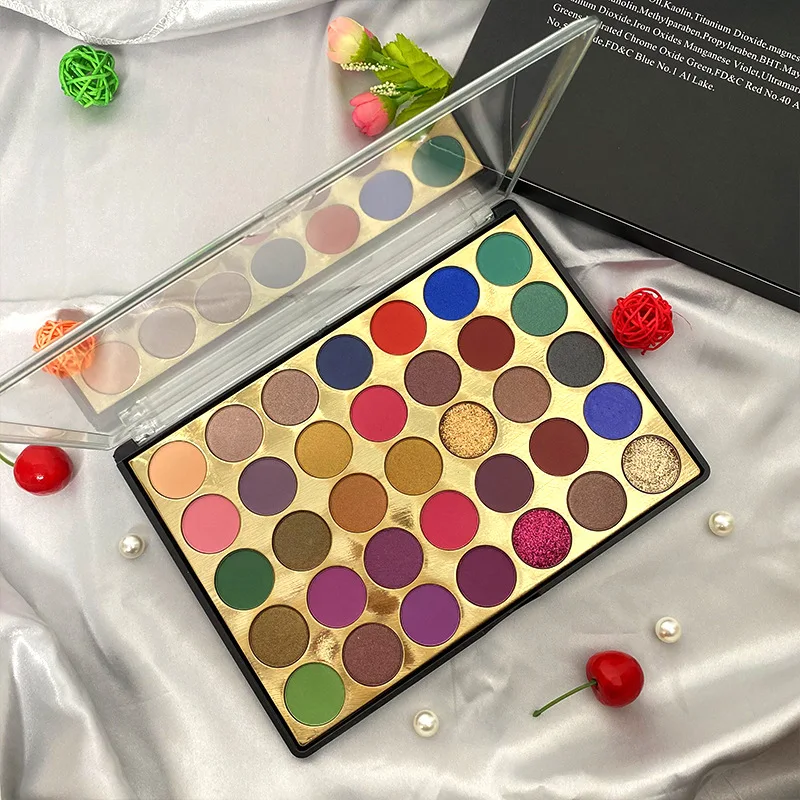 Nampan Eyeshadow 35 warna riasan sehari-hari Matte tahan lama Eyeshadow klub malam mutiara halus berkilau tahan air tidak mudah melebar