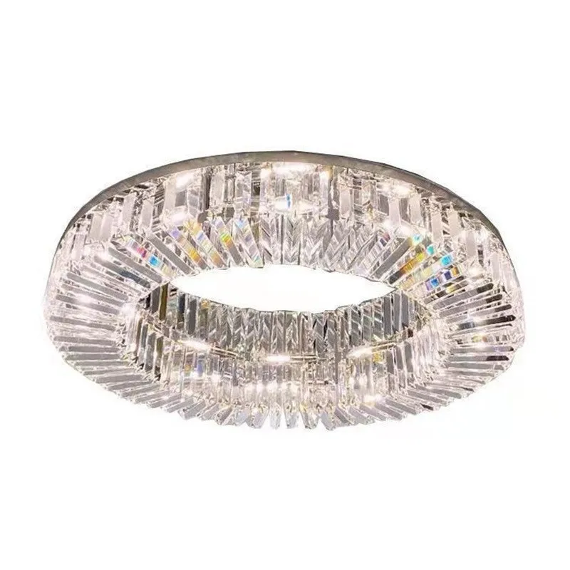 

Light luxury led crystal, ceiling lamp, round, living room, simple, modern, bedroom, home, hall