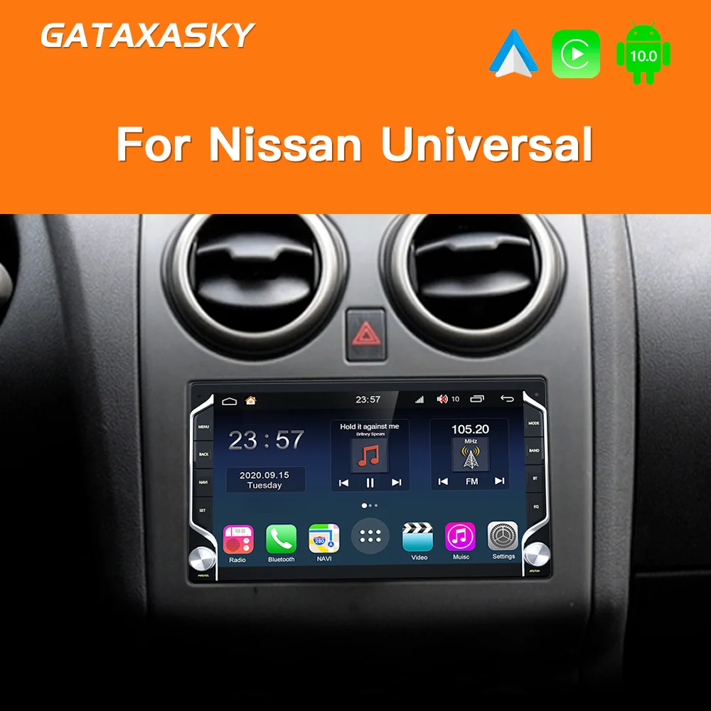 GATAXASKY Car Radio Android Autoradio Multimedia Player Carplay for Nissan Hyundai Kia toyata Chevrolet Ford Suzuki Mitsubishi