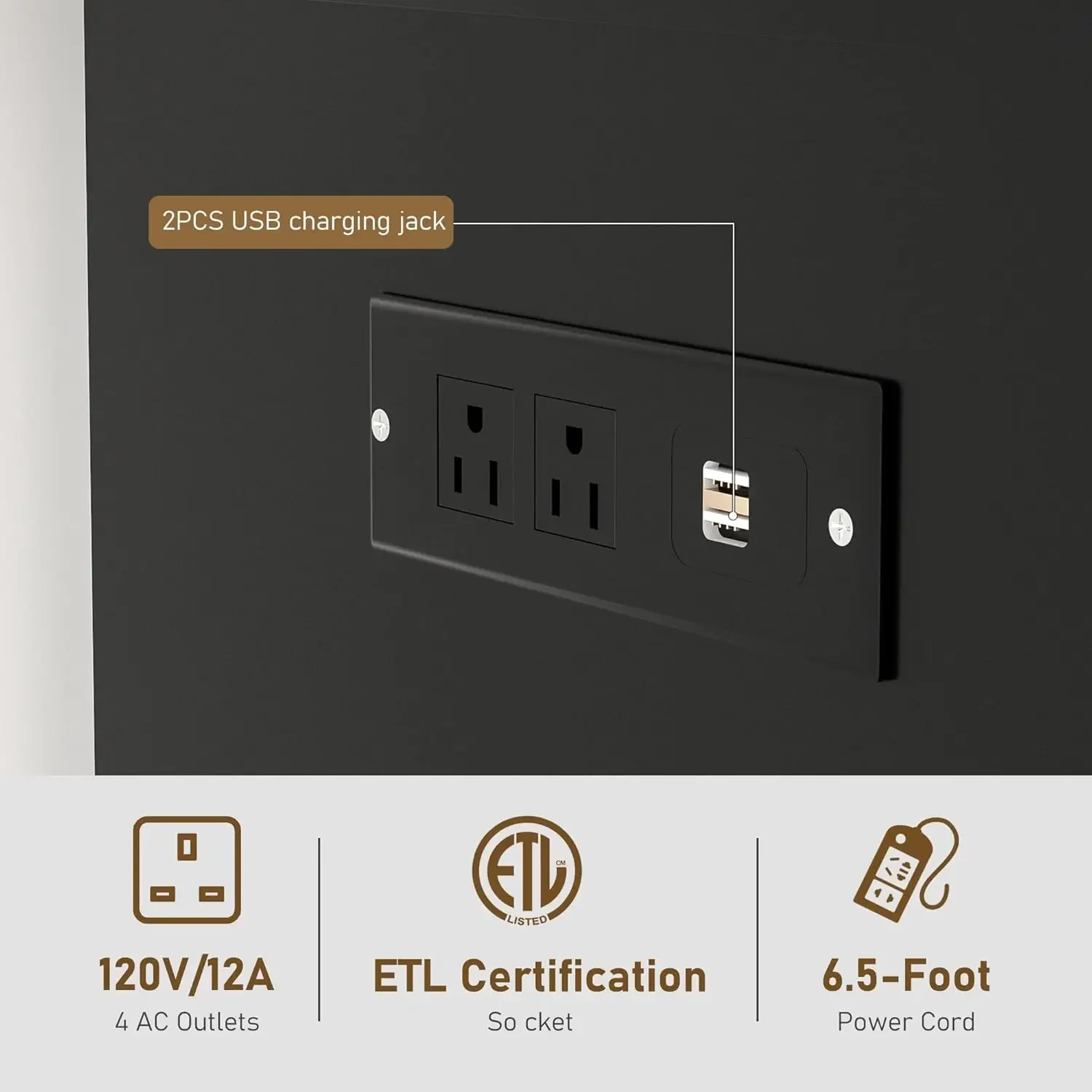 Barra de café led de fazenda com luzes de 60000 cores, tomada de energia, 7 ganchos, 9 racks de engrenagem, prateleira ajustável para chá, licor, vinho