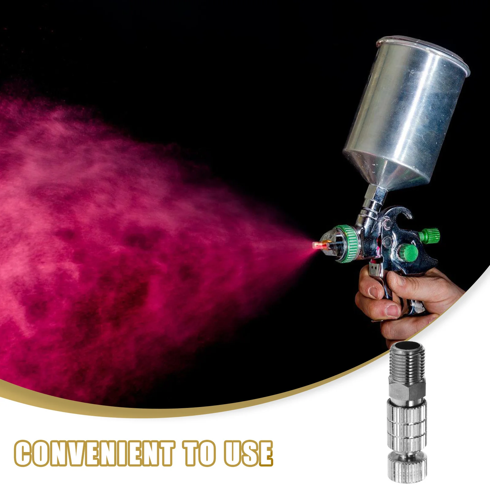 1 مجموعة البخاخة قطع الاتصال السريع طقم محوّل موصل معدني مدمج لخرطوم البخاخة سهلة التركيب لا تسرب المقرنة