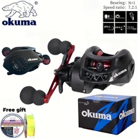 OKUMA Drip Fishing Baitcast Reel AC 10KG Max Drag Fishing Reel Ultra Light 7.2:1 Gear Ratio,Carp Wheel Carp Fishing Casting Reel