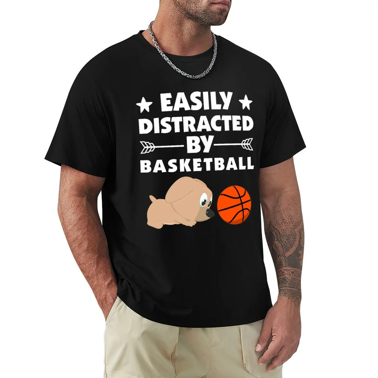 

Copy of Easily Distracted by Dogs and Basketball,sports lover, streetball, christmas, mothers day, cute, girls - lopezon T-Shirt