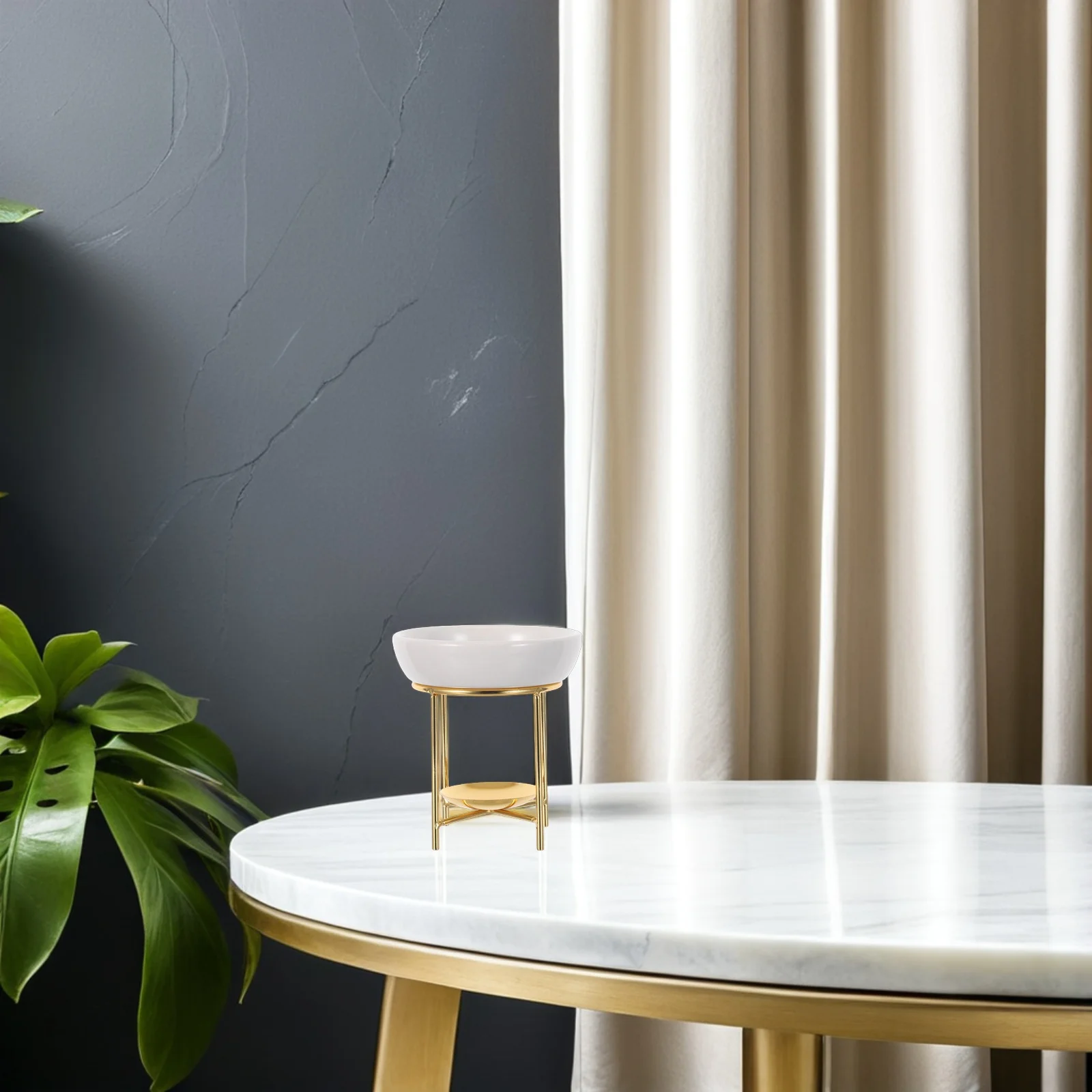 الفولاذ المقاوم للصدأ الشمع النفط الموقد أربعة أرجل الروائح Tealight حامل الشمع تذوب دفئا الناشر المنزل