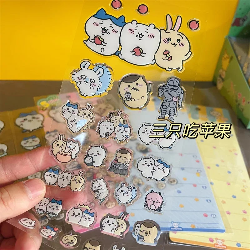 2026*치이카와 스티커 세트 - 3D 하치와레 우사기 드롭 글루 데칼 DIY 노트북/휴대폰 장식용, 귀여운 애니메이션 장식 선물