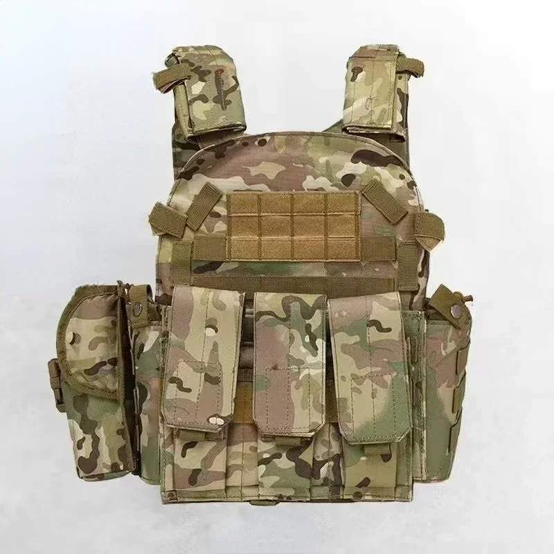 Nylon Gear Tactical Vest Body Protection Hunting Carrier Children Accessories 6094 Pouch Training Camping Kid Camo Vest