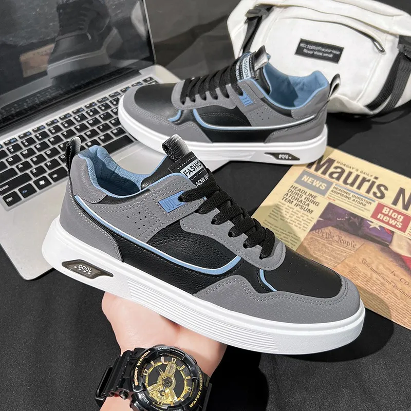 

Men's Black Waterproof Slip-Resistant Shoes Spring Autumn New Style Kitchen Workwear Casual round Toe Rubber Outsole Shoes