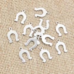 50pc/lot 14x9mm Horseshoe Charms 316 Stainless Steel Horse shoes Charms for necklace pendant charms Diy Jewelry Making