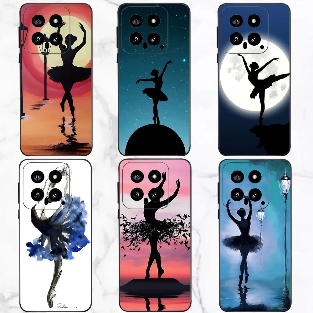 Dance Ballerina Ballet Dancing Phone Case For Xiaomi 11 Redmi Note 11 5G 8T 9A 9 10T Note8Pro Note9 12SUltra Black Case