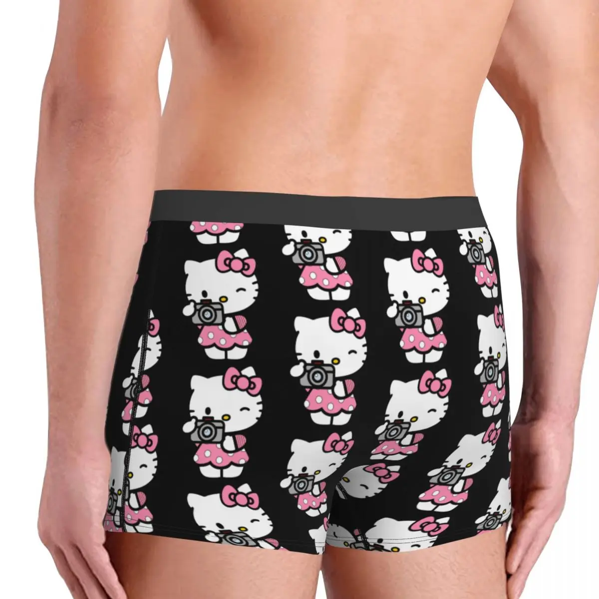 Custom Hello Kitty Boxer Shorts For Homme 3D Printed Sanrio Underwear Panties Briefs Breathable Underpants