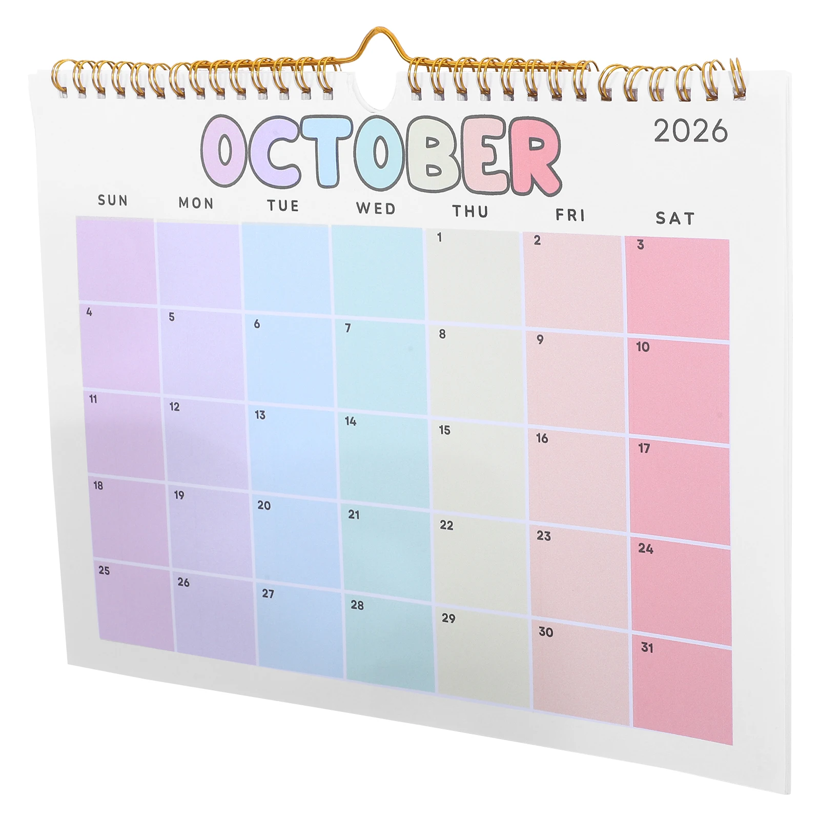 

Yearly Wall Calendar 2026 12Month Hanging Planner Wirebound Paper Calendar for Family Planning Business Scheduling School