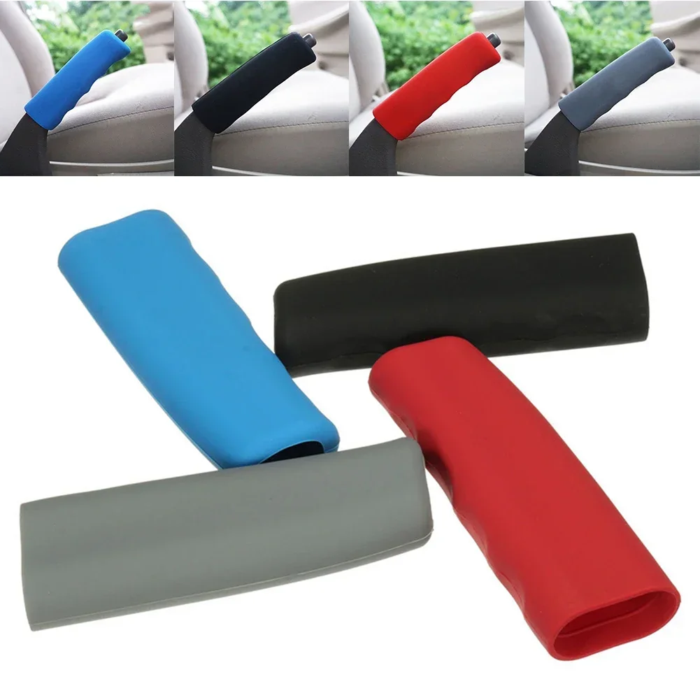 Universial Hand Brake Set Car Handbrake Sleeve Silicone Gel Cover Anti-Skid Auto Parking Brake Handle Sleeve Car Accessories NEW