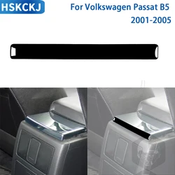 For Volkswagen Passat B5 2001-2005 Car Accessories Glossy Black Plastic Interior Rear Console Panel Trim Sticker Modification