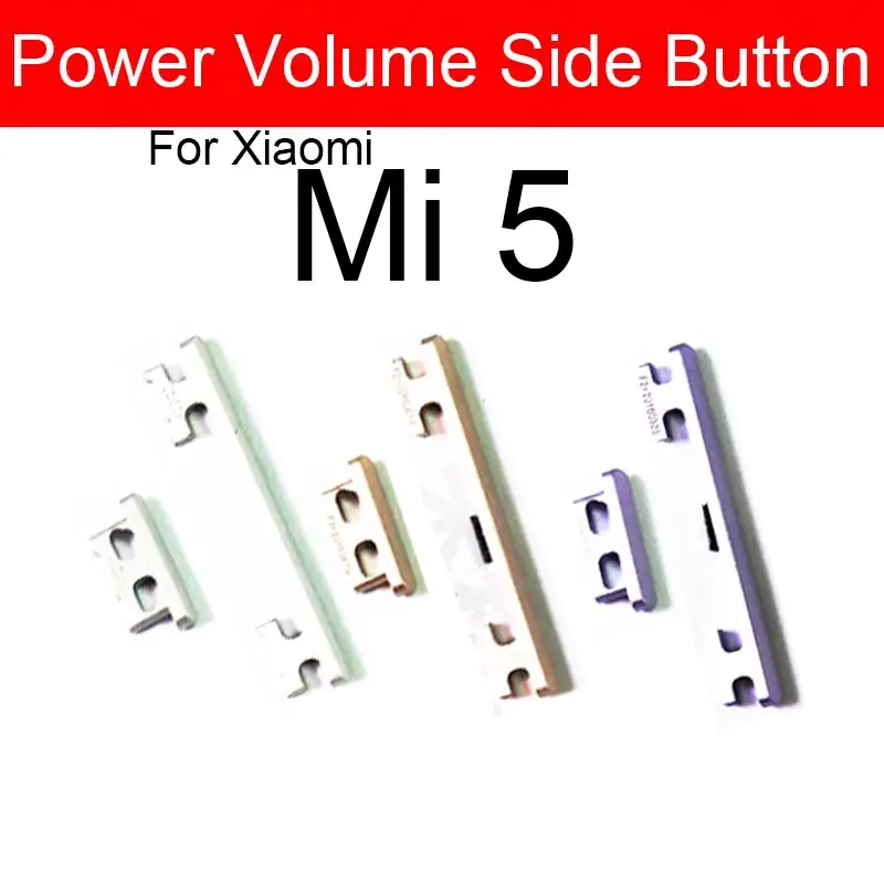 ON OFF Power Button Volume Side Button For Xiaomi Mi 5 5s 5X 5S Plus Mi A1 Power Volume Up Down SideKey Replacement Parts