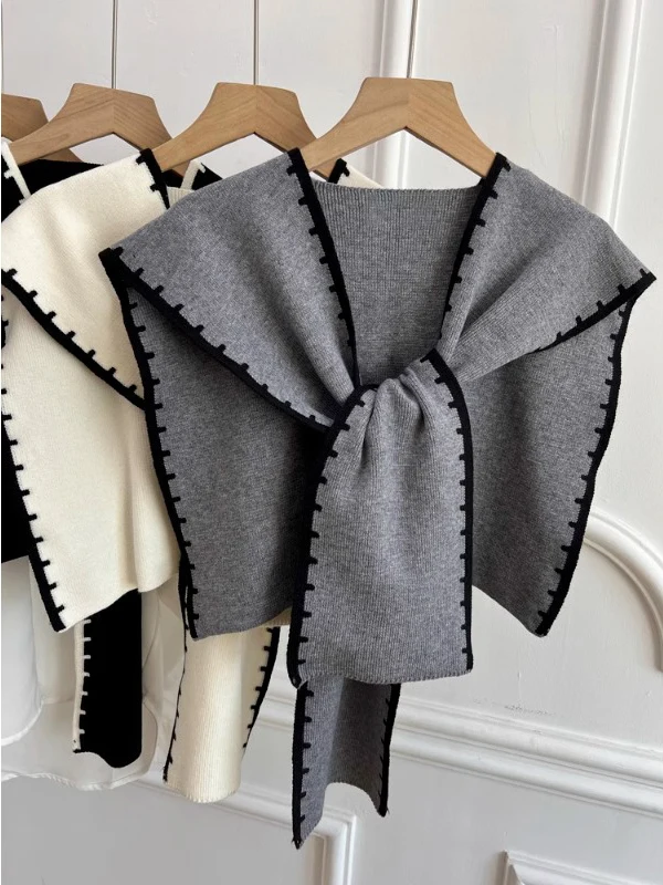 Ele Knitted awl Women's Outerwear Spring Summer New Design Drt Air Conditioned Room oulder Accory Korean Sle