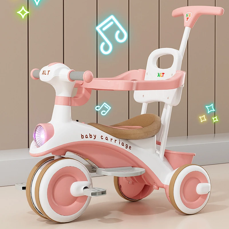 Baby Stroller Children's Tricycle 1-6Years Old Baby Bicycle Three-wheel Kids Bike Travel Push Chair Boys Girls Birthday Gift