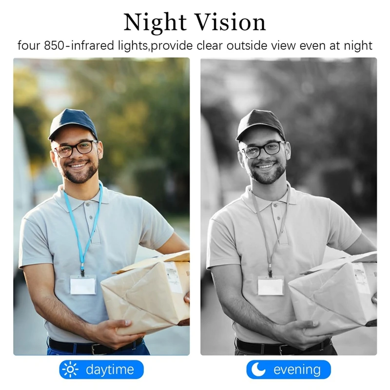 Timbre de vídeo remoto inalámbrico inteligente, timbre de intercomunicación inalámbrico con cámara, timbre de seguridad Tuya Wifi con visión nocturna HD