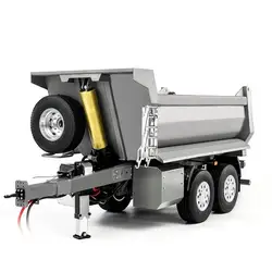 Full trailer dump truck LESU1/14 front hydraulic cylinder lifting U-shaped bucket LS-A0051-D tail hook puller