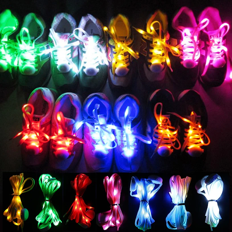 

LED Sport Shoe Laces Luminous Shoelaces Glow In The Dark Shoe Strings Light Up Shoelaces Lazy Shoe Laces Wedding Party Favors