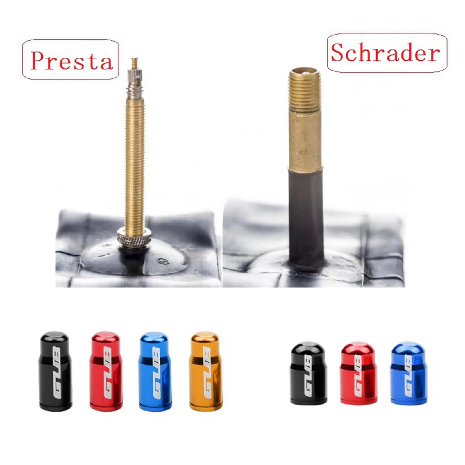 

2pcs Universal Bike Valve Stems Air Dust Cover Screw Tire Stem Cover