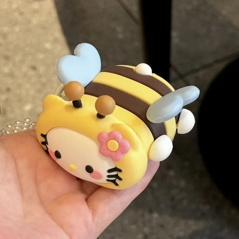 New Sanrio For Airpods 1 2 3 4 Pro Pro 2 Lying Bee Hello Kitty Silicone Earphone Case Accessories Cover Girl Gifts