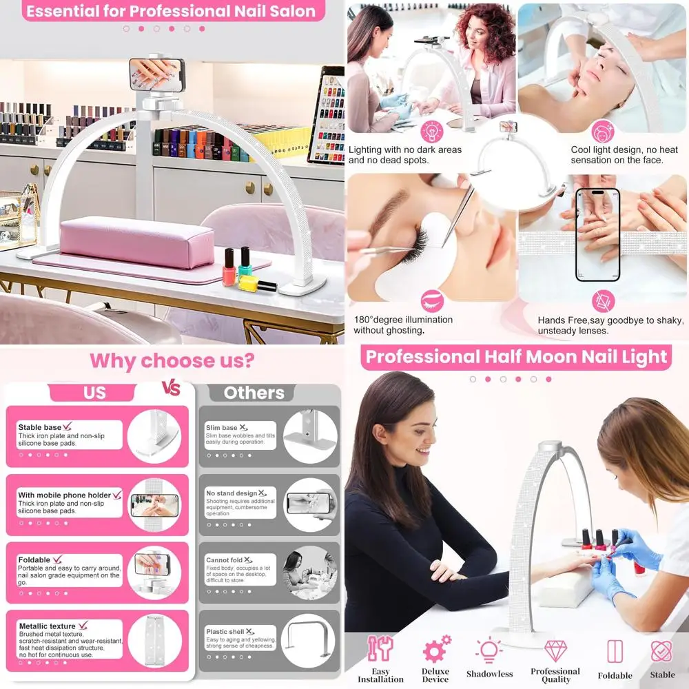 

Светодиодная лампа для маникюра 29 Arch со стразами, 3 цвета света, 10 уровней яркости - профессиональный инструмент для мастеров маникюра (Diamond)