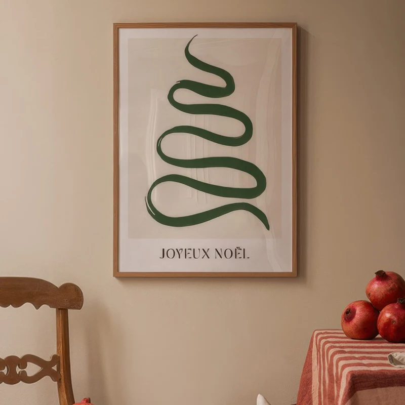 

White Winter Woods Coniferous Canvas Painting Poster Wall Art Print Tree Road Christmas Decor Living Room Picture Holidays Gift