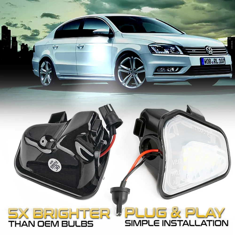 

Fits For VW Passat CC Passat B7 Scirocco MK3 Jetta MK6 EOS CC 2PCs SMD White Led Puddle Lights Module Under Side Mirror Lamps