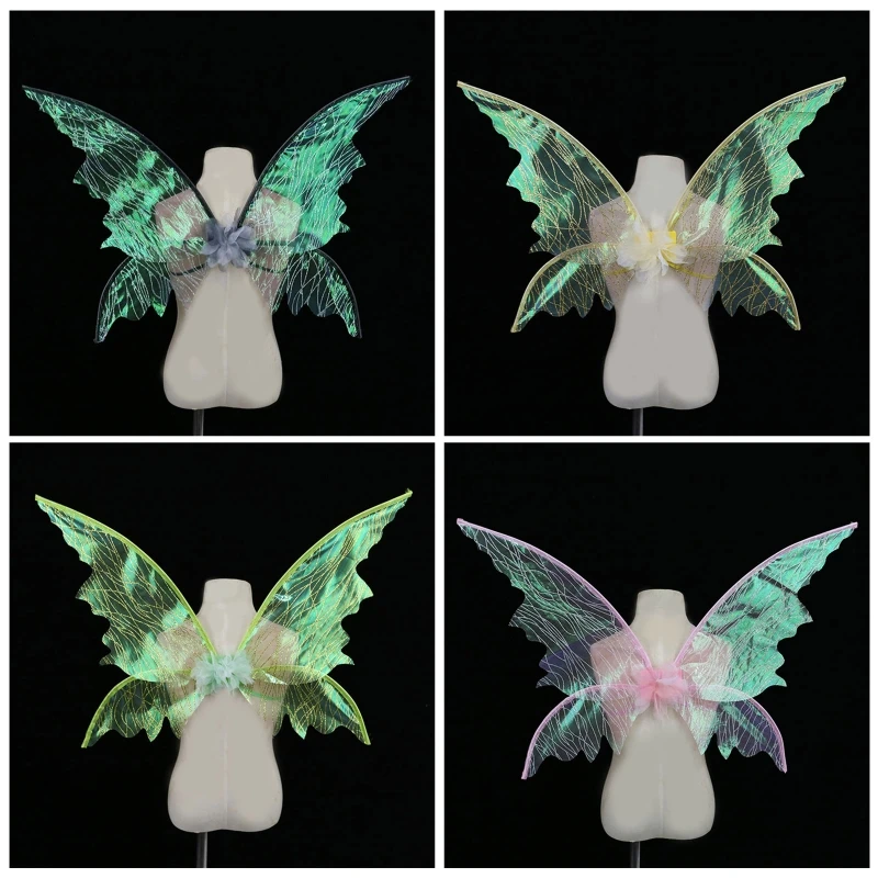 652F Girls Fairy Costume Angel for Butterfly Fairy Wing Party Fancy Dress Dressing Up