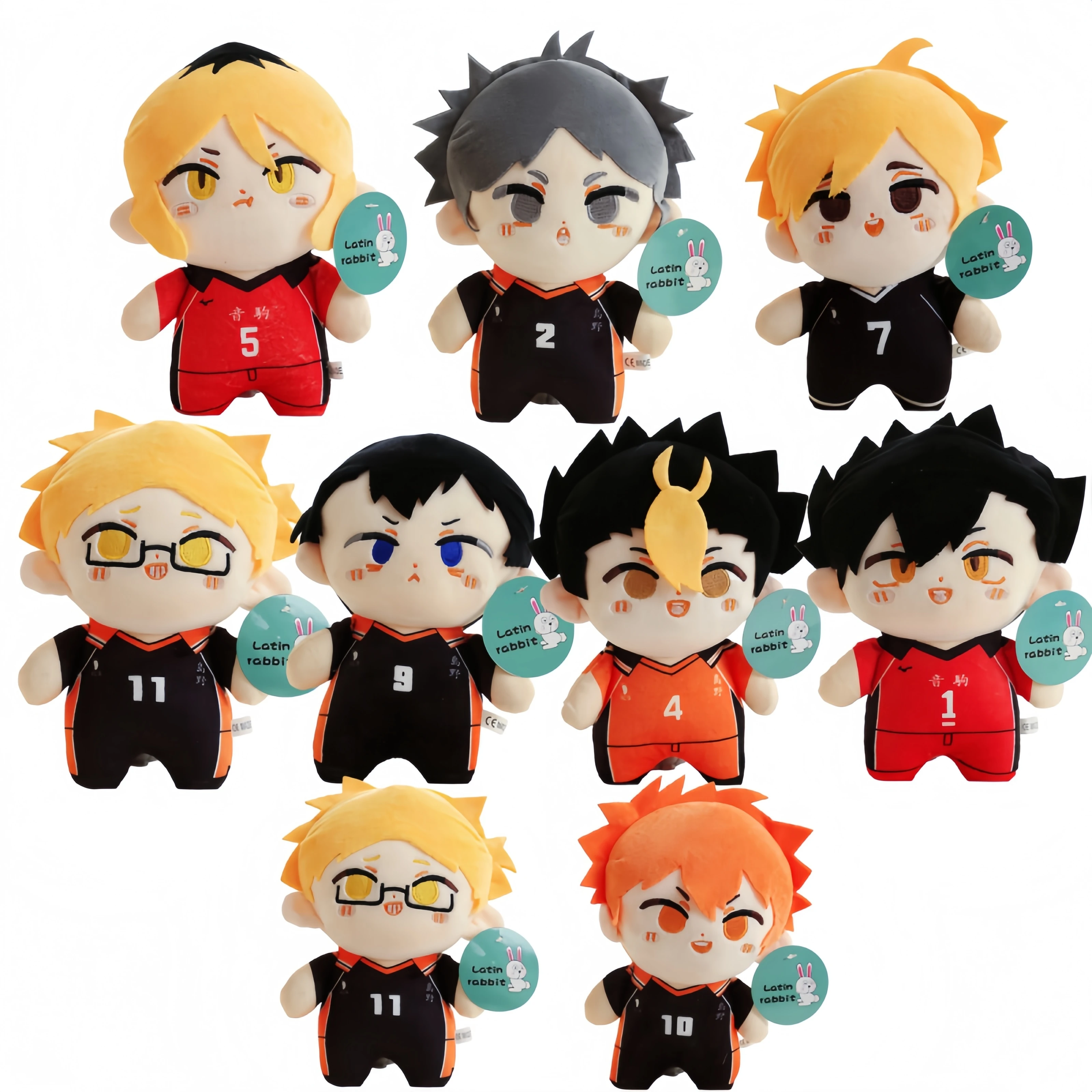 

Kawaii Haikyuu Plush Toy Volleyball Stuffed Anime Doll Hinata Shoyo Tobio Kageyama Yu Nishinoya for Fans Kids Birthday Gift