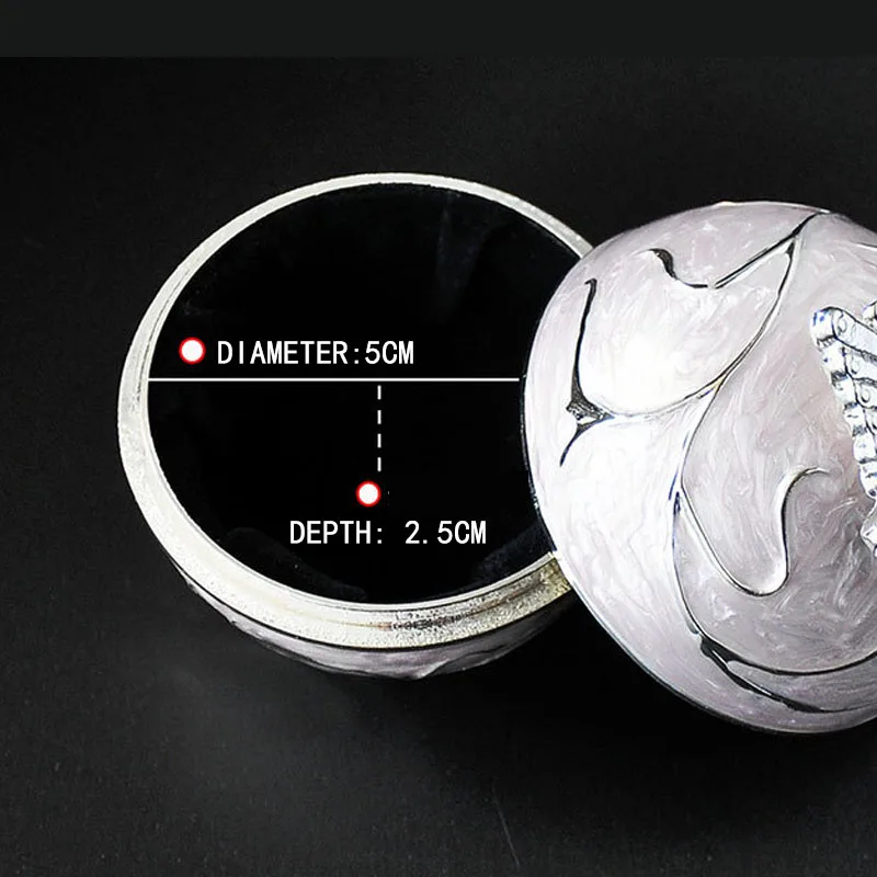 Vintage Butterfly Jewelry Storage Box for Rings Oval Treasure Chest Organizer Jewelry Keepsake Gift Box Case for Girl Women