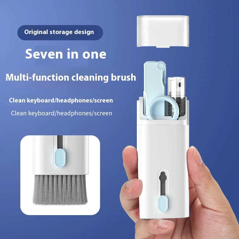 Multi-functional Bluetooth Earphone Cleaning All-in-one Phone Keyboard Screen Cleaning Brush Set Key Puller Dust Removal Cleaner