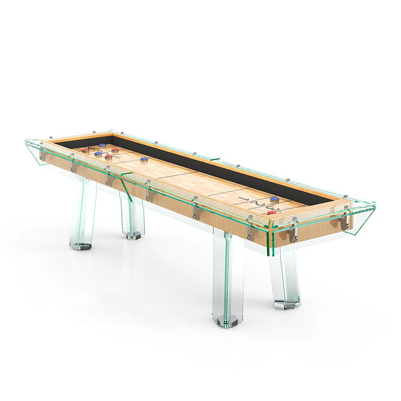 عالية الجودة الفولاذ المقاوم للصدأ خشب متين الشريحة مجلس Shuffleboard Sandpot الجدول رائجة البيع السنوكر وطاولة ألعاب البلياردو