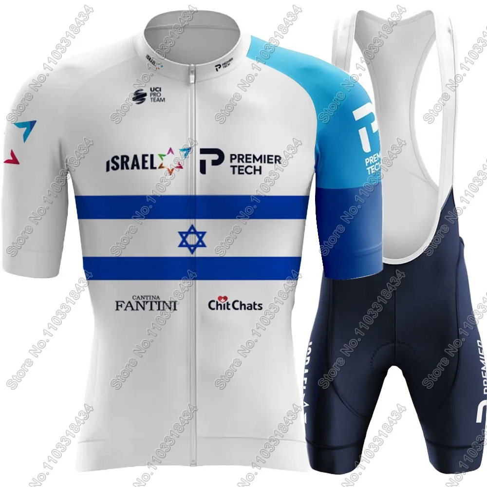 Israel-National-Team 2024 Cycling Jersey Men Set Bicycle IPT Clothing Kit Road Bike Shirts Suit Bicycle Bib Shorts MTB Maillot