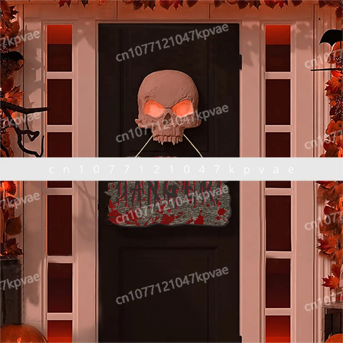 Halloween New Imitation Wood House Brand Haunted House Horror Atmosphere Decoration with Bloody Handprint Listing