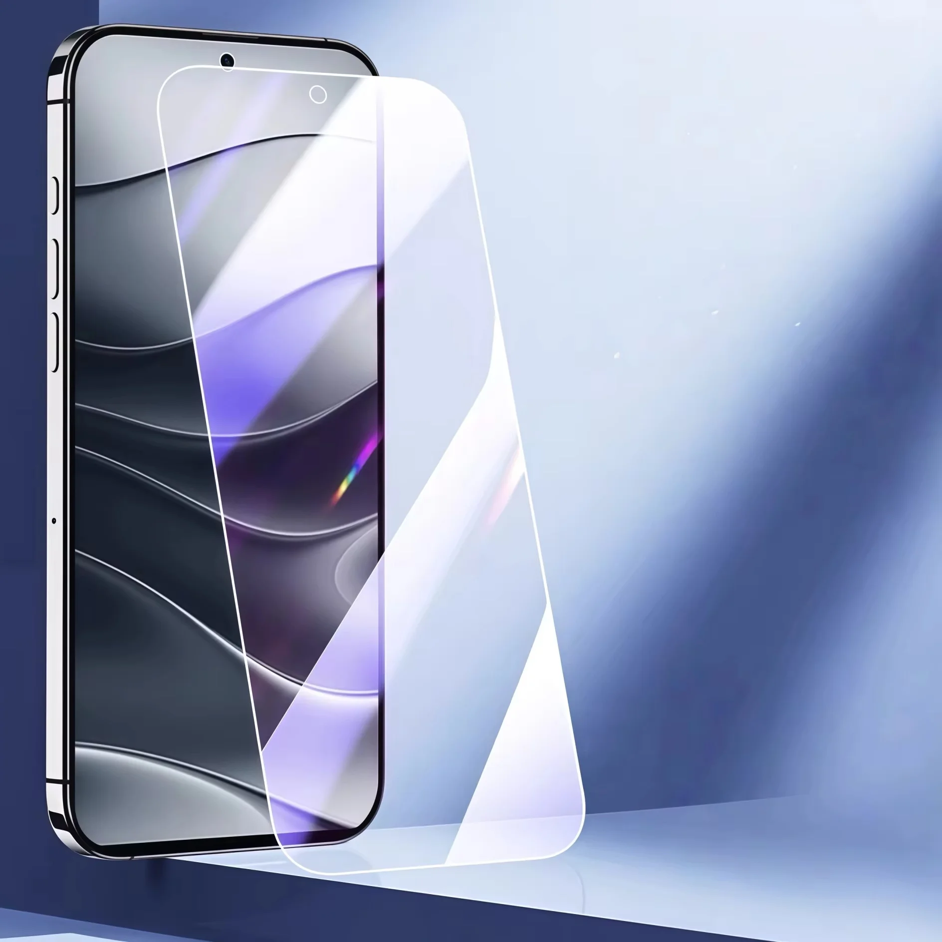 2 Pcs Anti-Blue Full Coverage Tempered Glass Phone Film For Redmi Note14/Note 13/ Note12 Pro ,Anti Blue Light Eye Protection
