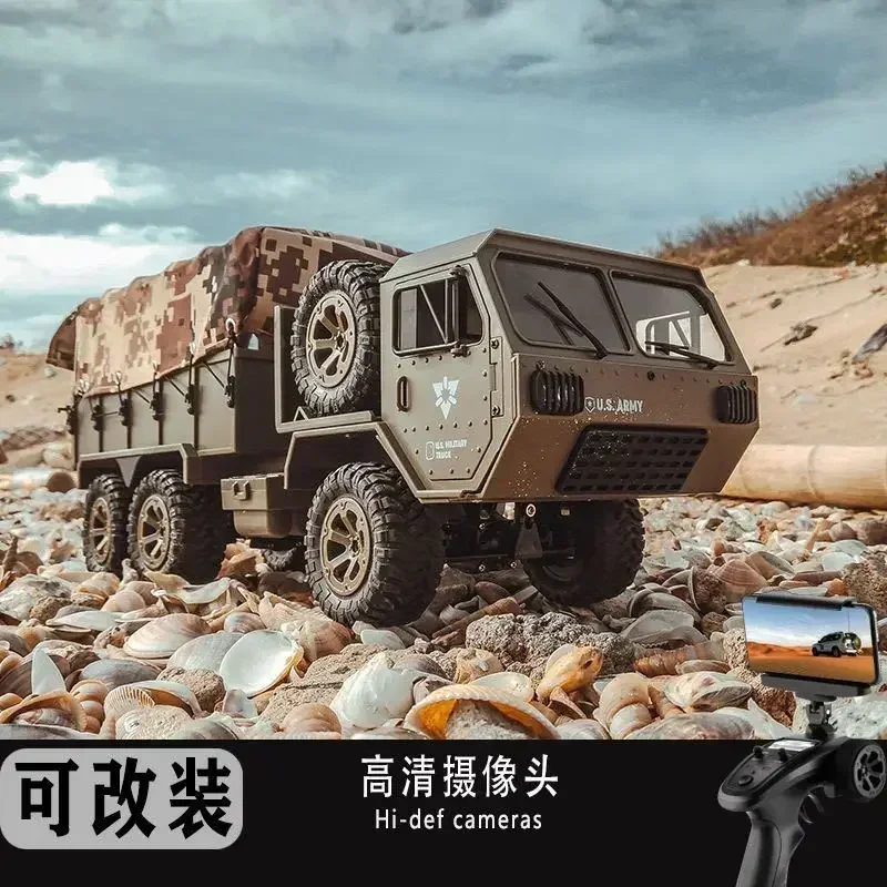 45cm Wheeled Truck Remote Control Vehicle Model Six Wheel Drive Cross Country Simulation Military Card Rcwith Camera