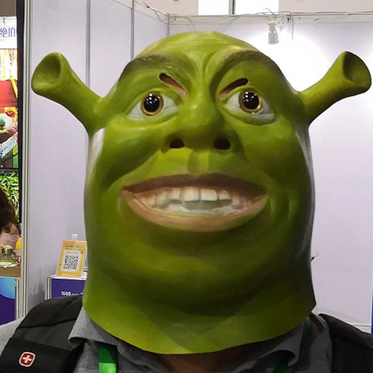 

Green Shrek Masks Halloween Mask Movie Cosplay Masquerade Party Mascara Carnaval Mascaras De Latex Realista Animal Scary Masque