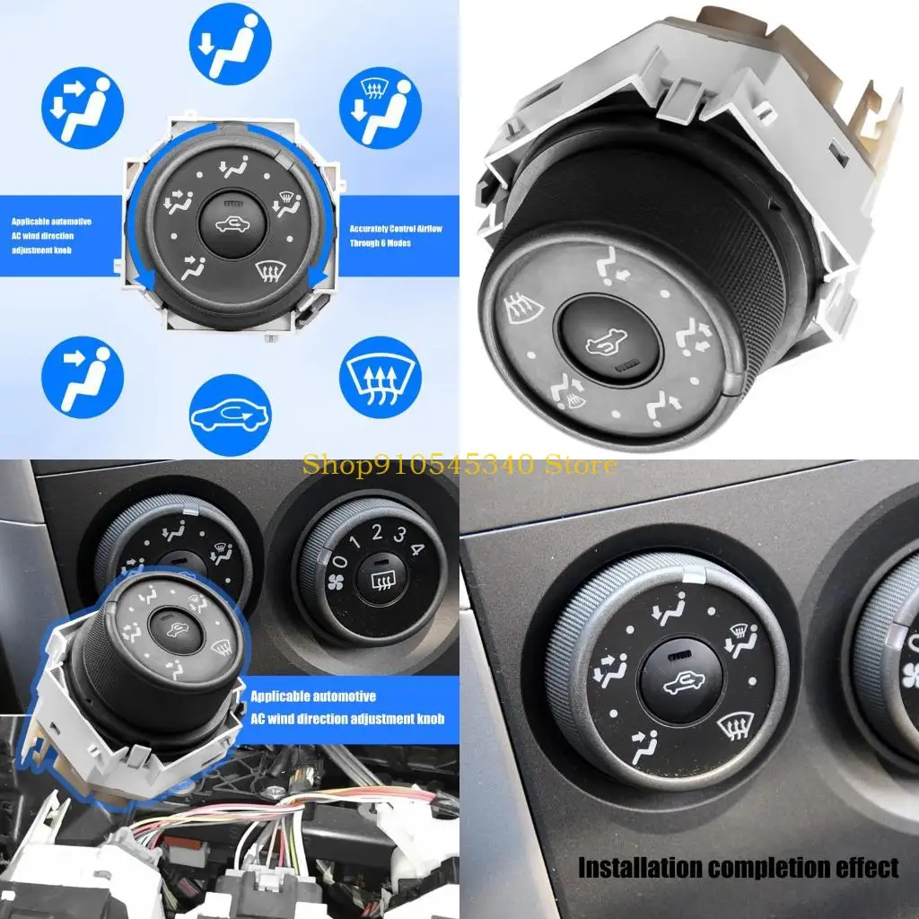 

U2JA Strong ABS Blower Mode Switches Direct Fit Ventilation Control Knob Vehicle Climate Control Knob for Automotives