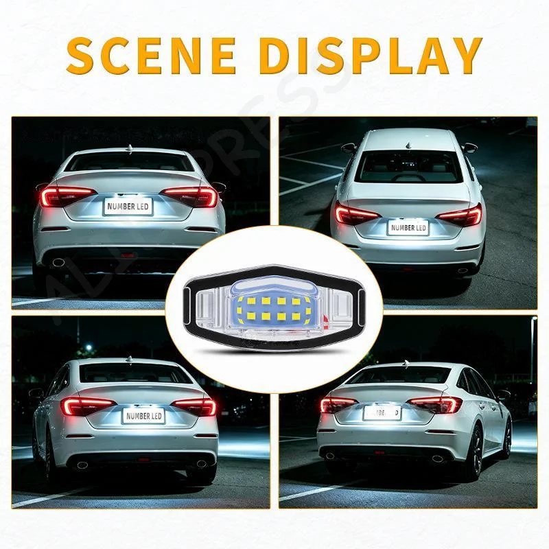 [G]LED License Plate Light No Drilling Needed 1/2PCS Bright White for  Accord Civic Acura ILX TSX RL TL MDX MRV