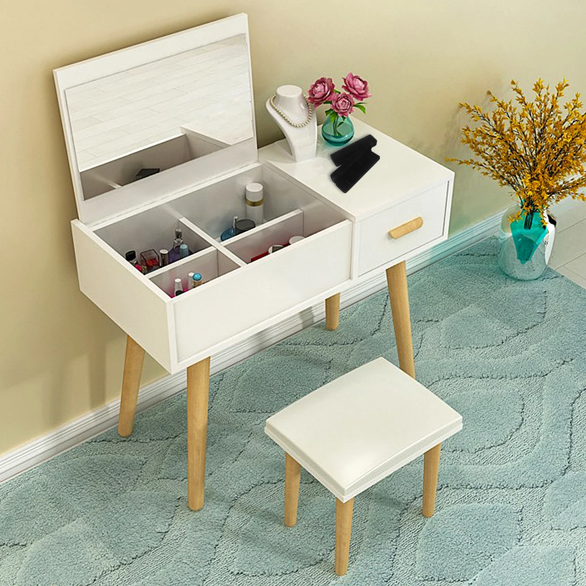 

2pcs High-End Flannel Jewelry Box Elegant Necklace Pendants Earrings Storage Container Wedding Birthday Gift Organizer Wine Red