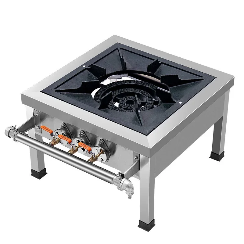 Commercial Korean low soup stove single double eye stainless steel energy saving natural combustion gas short foot