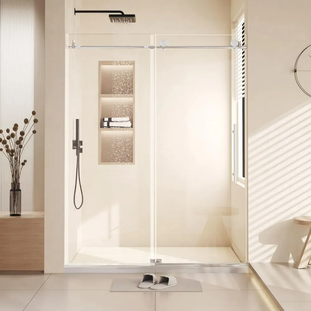 

Frameless Sliding Shower Doors: Waterproof, Easy Install for Walk-in Showers