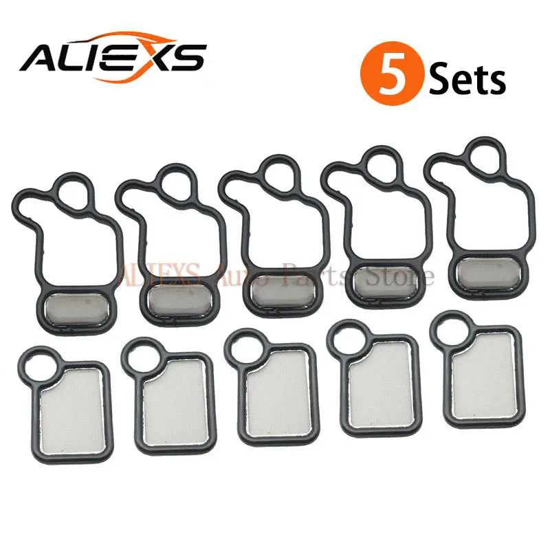 5 Conjuntos de Válvulas Solenoides VTEC para Cabeçote de Cilindro com Filtro e Junta 15815-R40-A01 15845-RAA-A01 para Honda Accord CR-V Crosstour 2010-2015