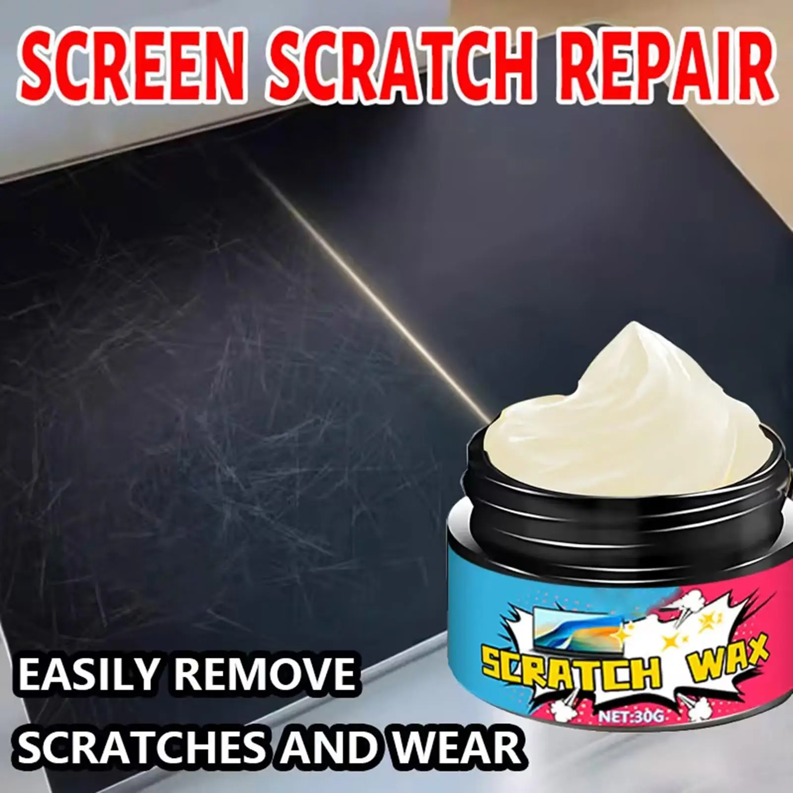 

Laptop Scratch Repair Kit 30g Gentle Professional Protective Laptop Scratch Repair Polishing Cream for Electronics Metal Frame