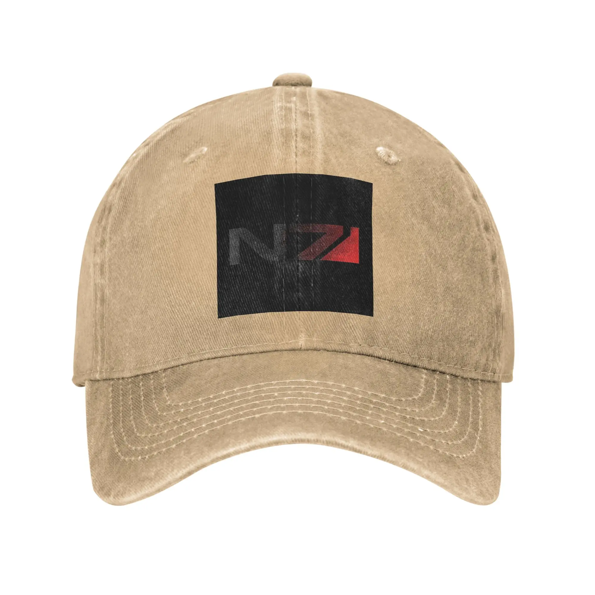 Mass Effect N7 Distressed Logo Denim Cap Casual Baseball Caps Adjustable Hat Summer Unisex Baseball Hats