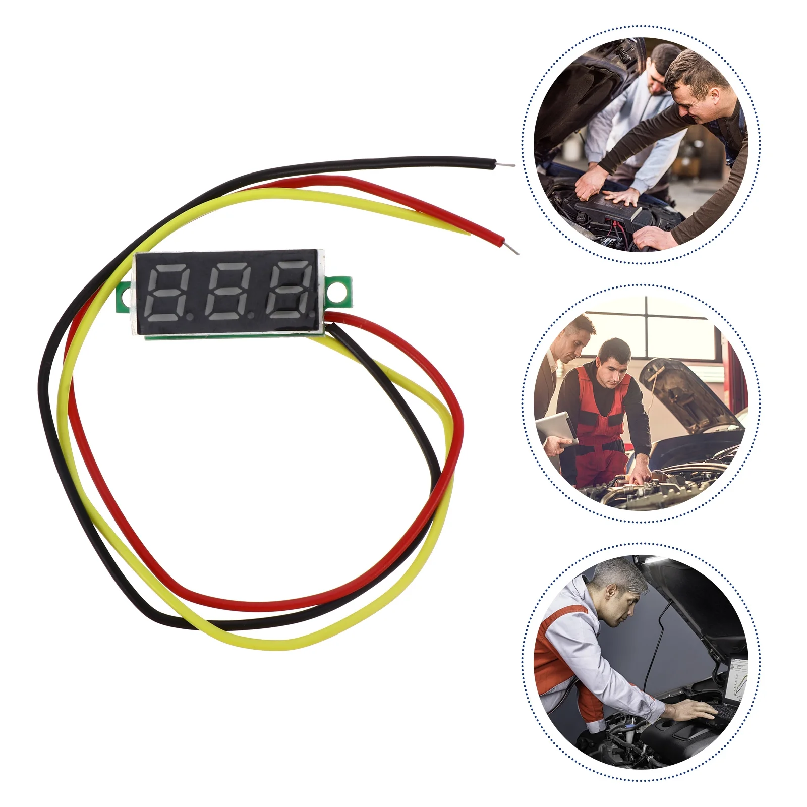 

4pcs Digital Voltage Meter For Mini Motorcycle Voltmeter Gauge Practical Voltage Tester Tool Car Interior Parts